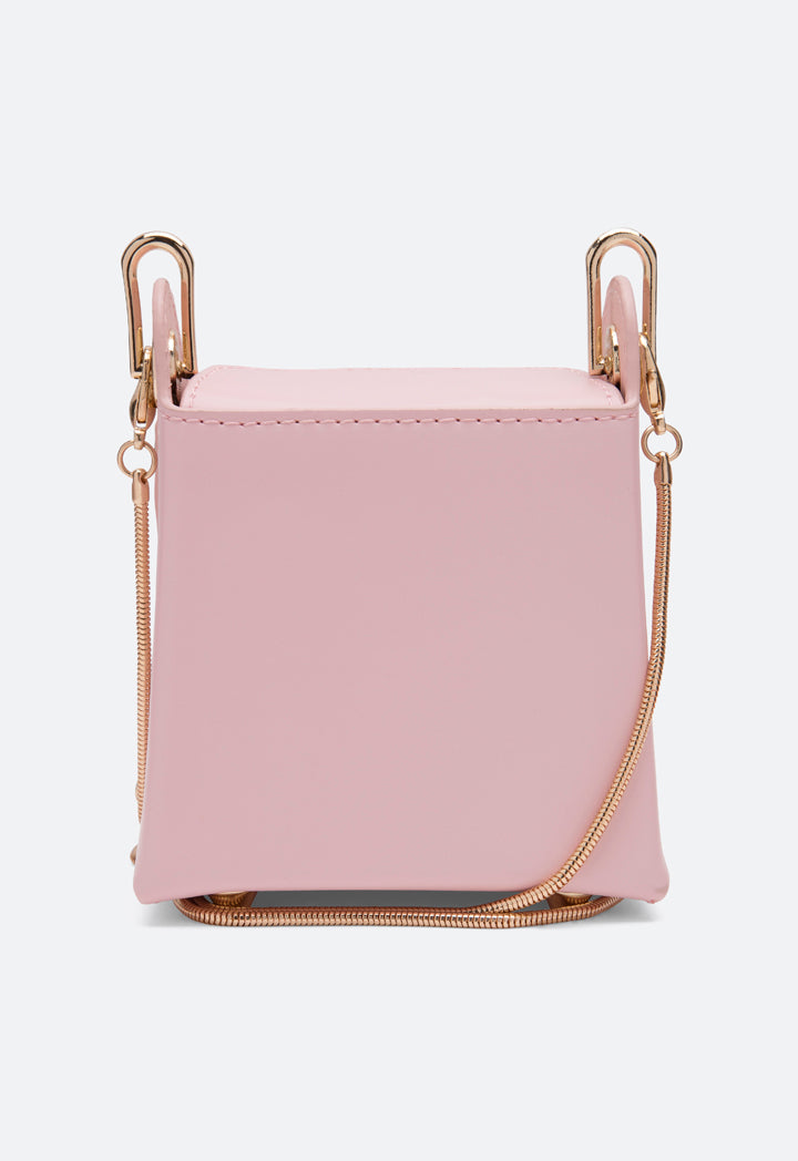 Choice Mini Magnetic Closure Bag Pink - Wardrobe Fashion