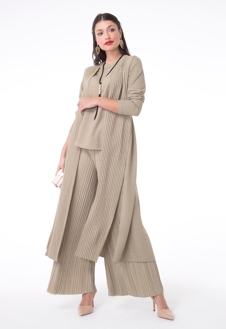 Choice Linen Jersey Sleeveless Outer Khaki