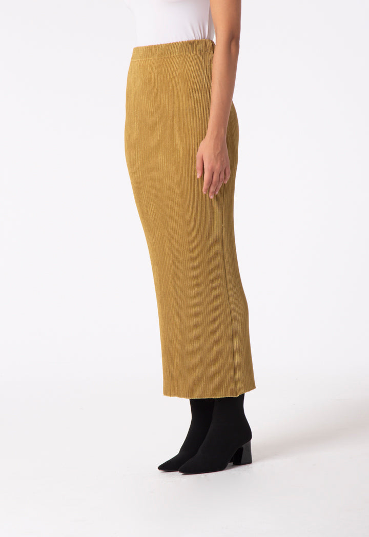 Choice Midi Pencil Skirt Olive Green