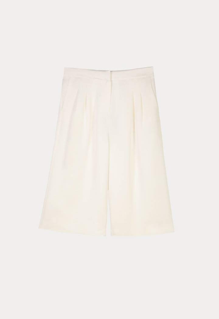 Choice Solid Culottes With Pocket Detail Off White