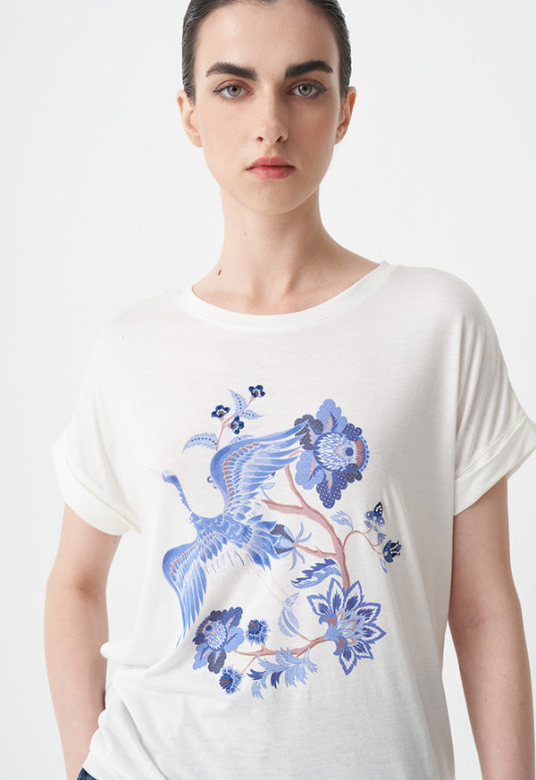 Choice Graphic Print T-Shirt Off White