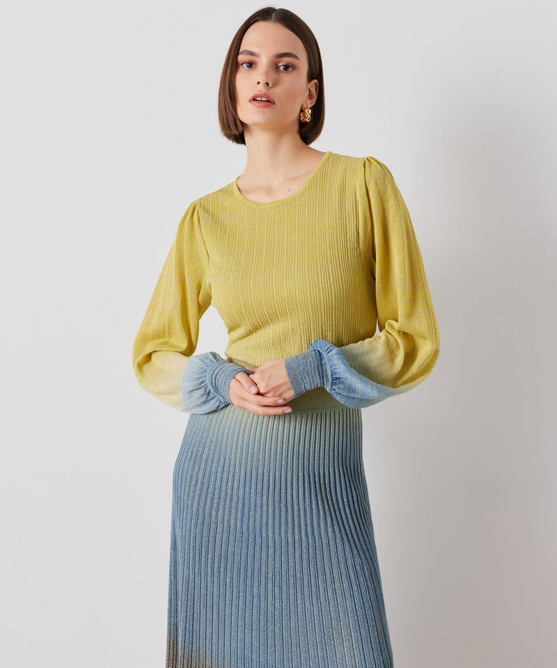 Ipekyol Lurex Pleated Midi Dress Blue