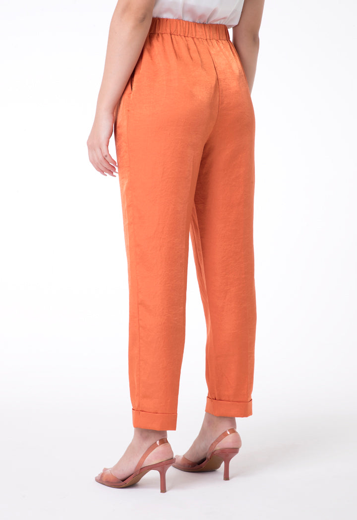 BERRIN Plain High Waist Trouser ORANGE