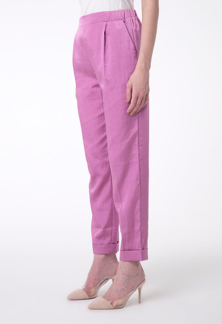 BERRIN Plain High Waist Trouser PINK