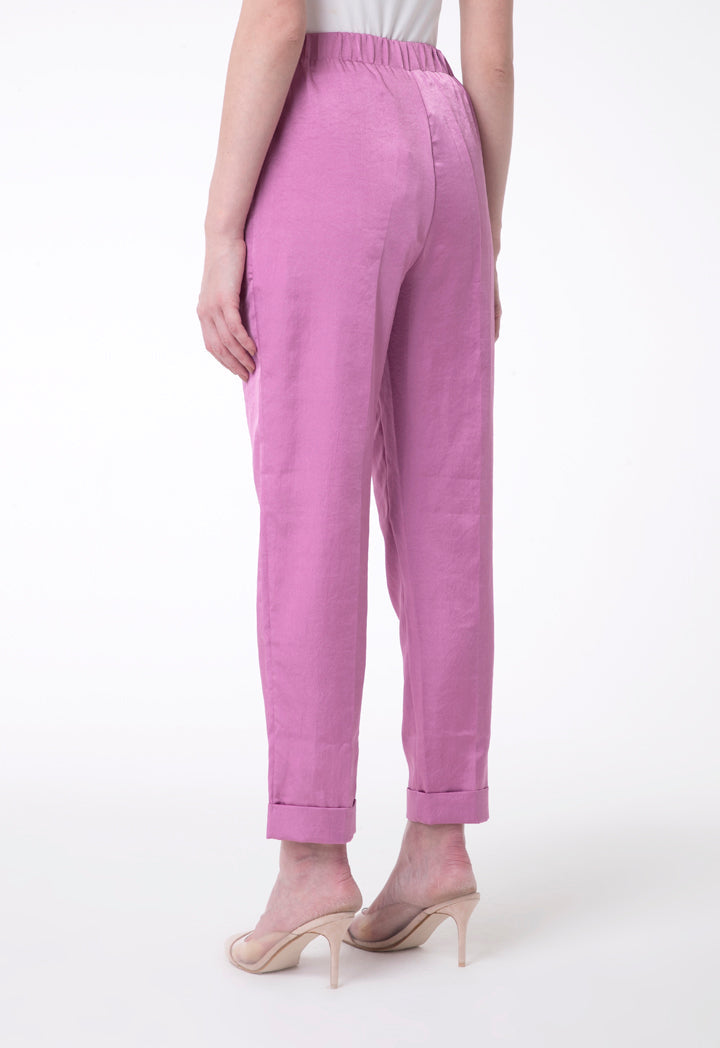 BERRIN Plain High Waist Trouser PINK