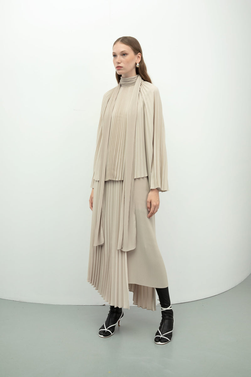 Baqa Double-Piece Look Dress Cream