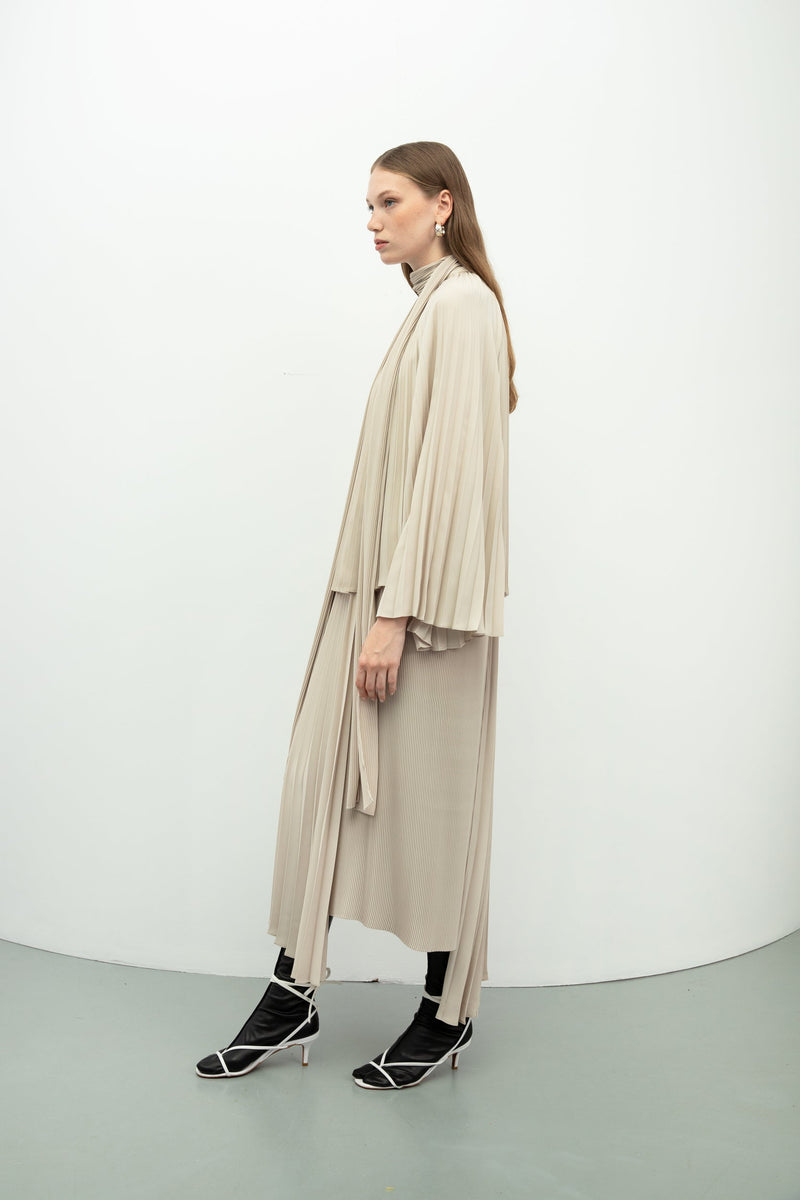 Baqa Double-Piece Look Dress Cream