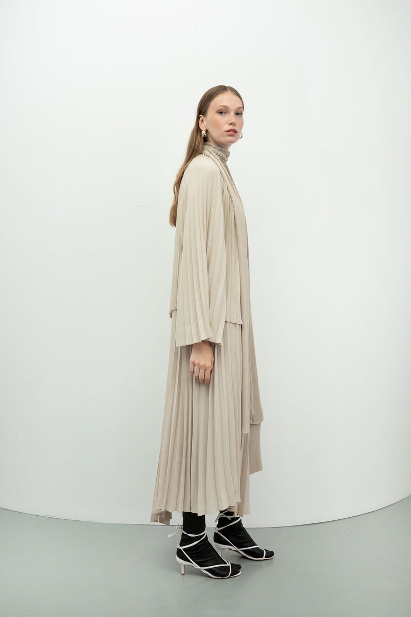 Baqa Double-Piece Look Dress Cream