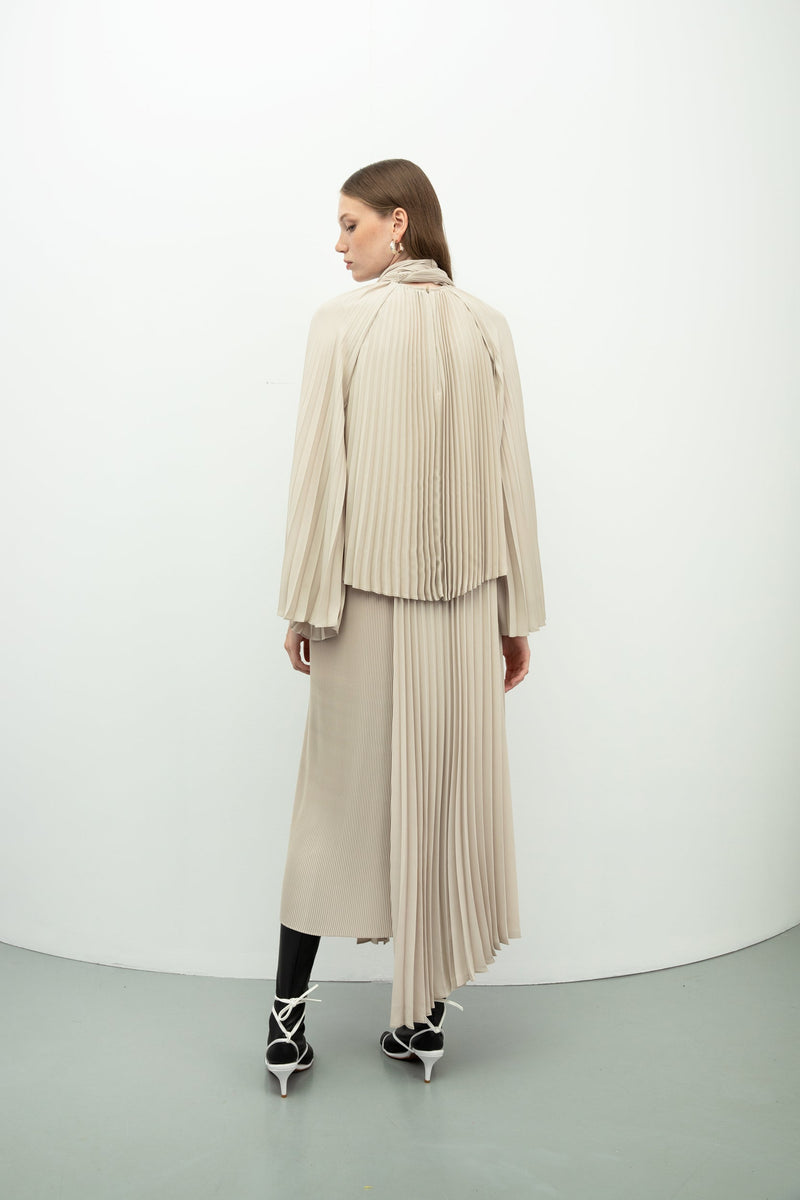 Baqa Double-Piece Look Dress Cream