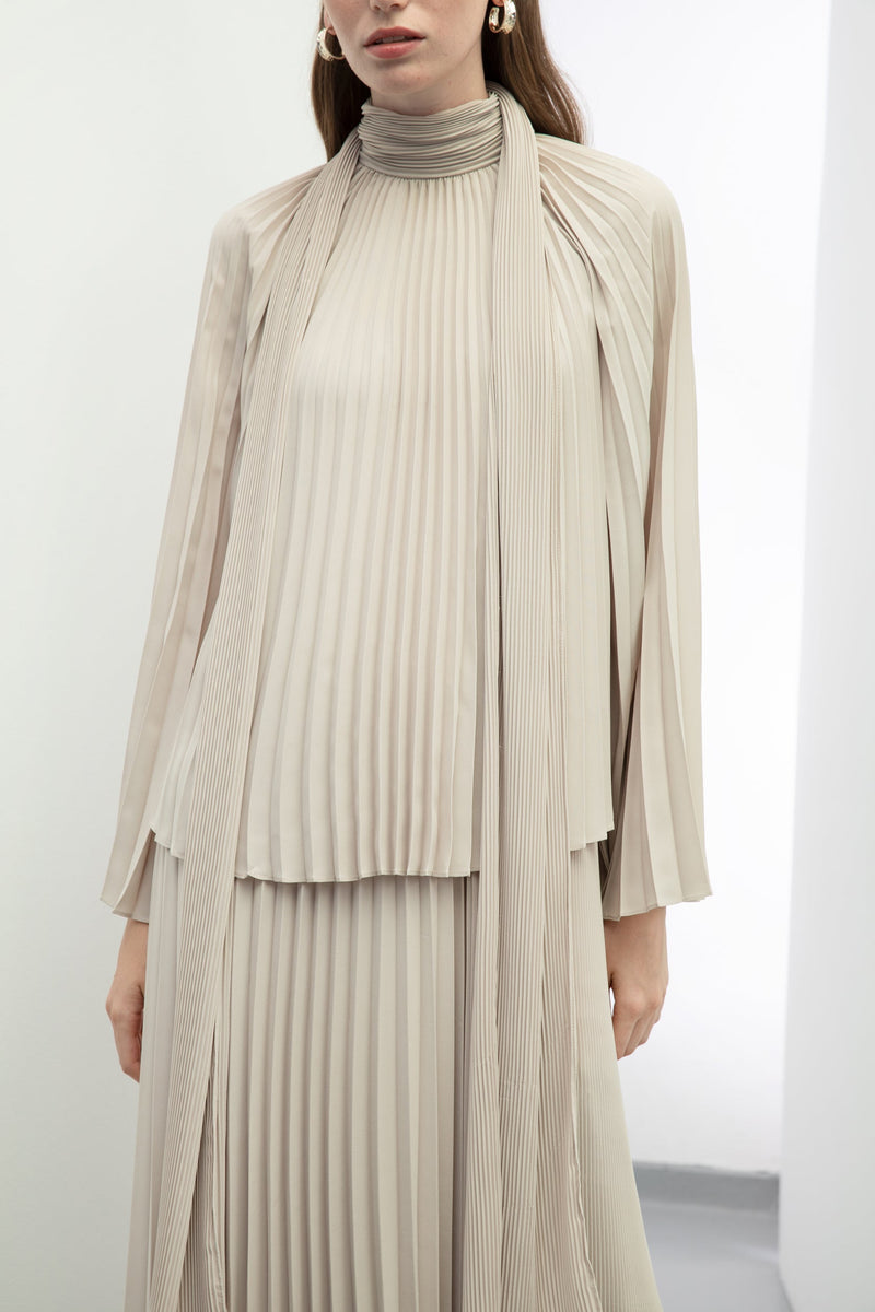 Baqa Double-Piece Look Dress Cream