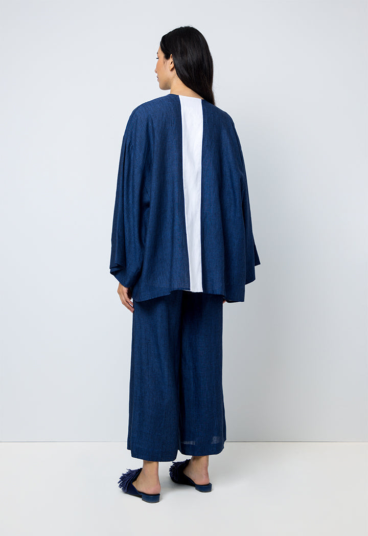 Choice Two-Toned Kimono Outerwear Blue