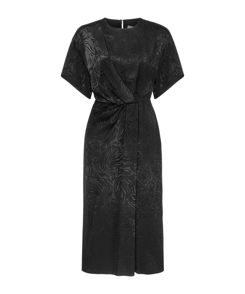 Ipekyol Shiny Jacquard Midi Dress Black