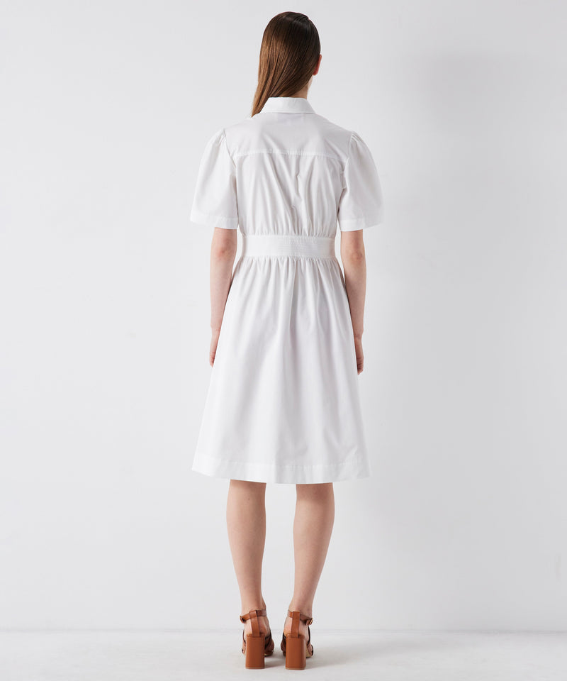 Ipekyol Crochet Striped Shirt Dress White