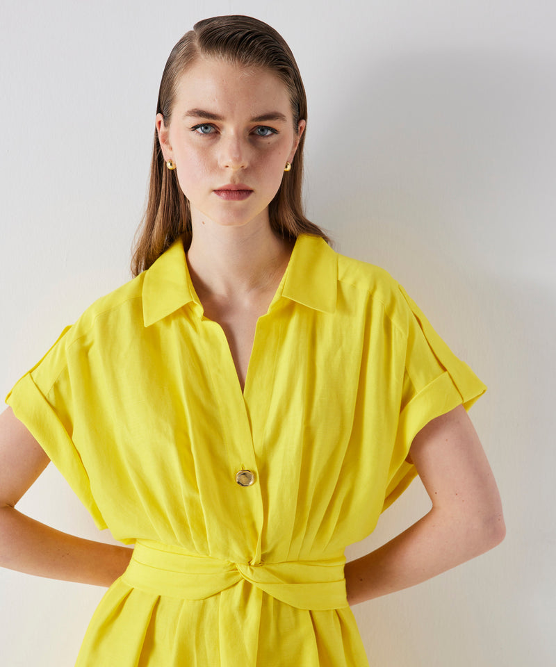 Ipekyol Waist Detail Shirt Dress Yellow