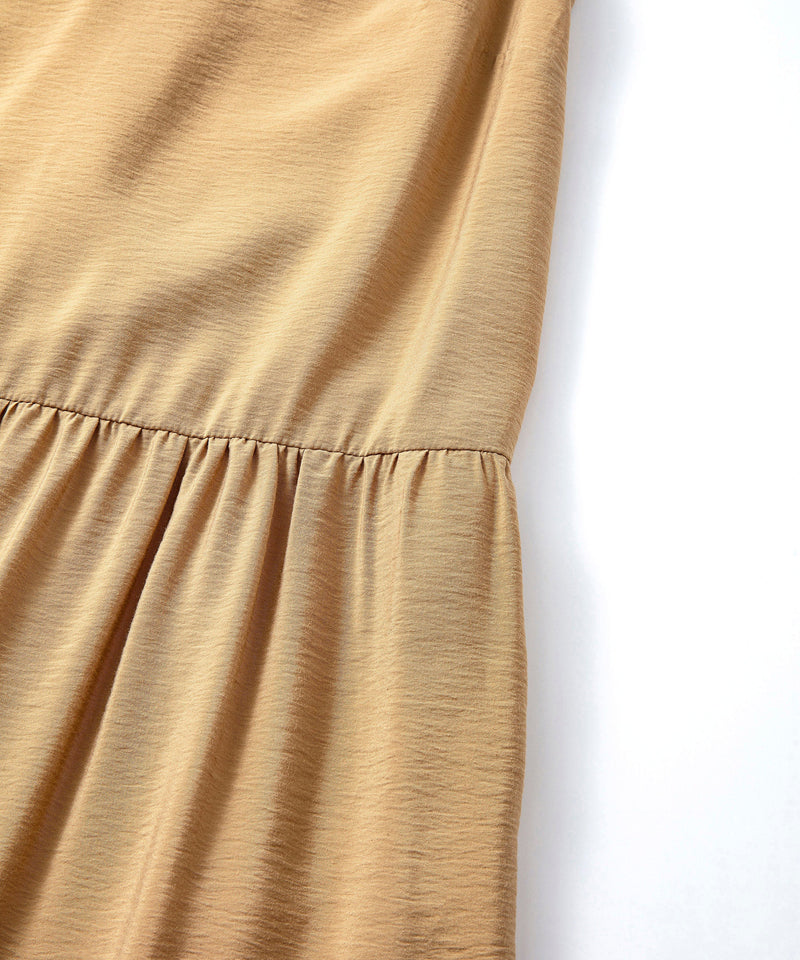 Ipekyol V-Neck Tiered Detail Dress Natural