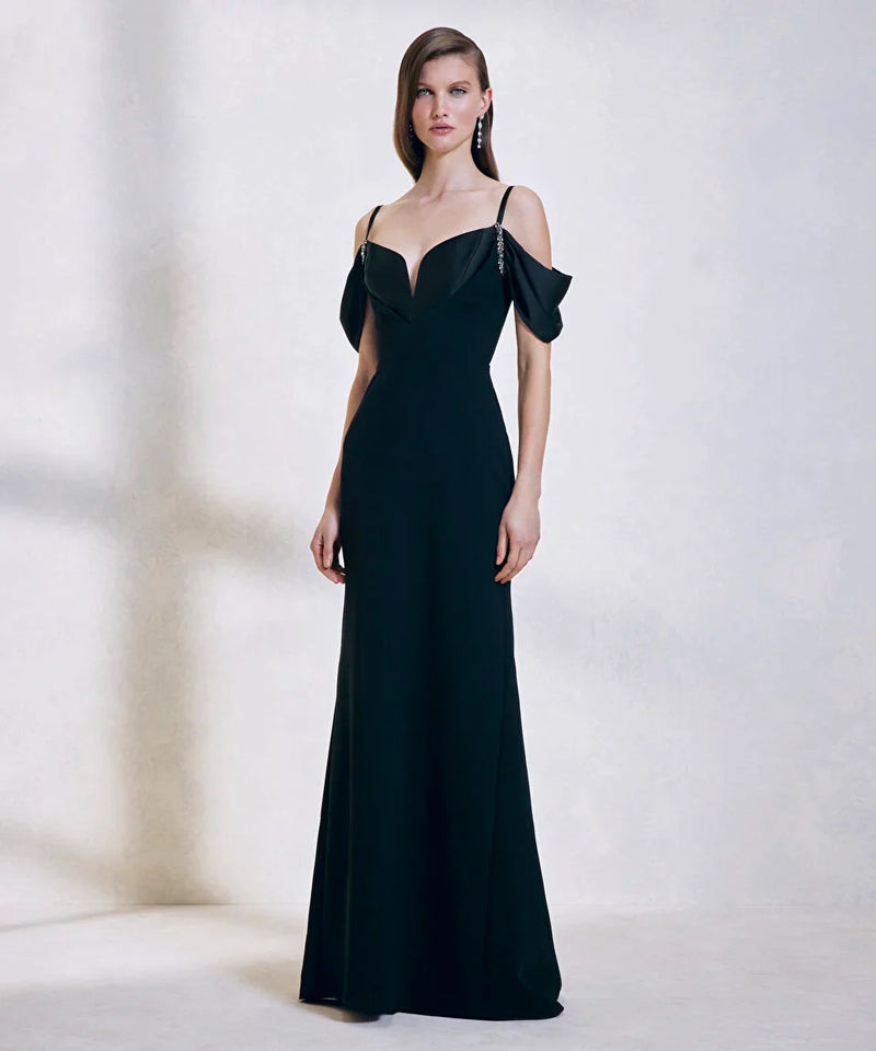 Ipekyol Satin Mix Maxi Dress Black