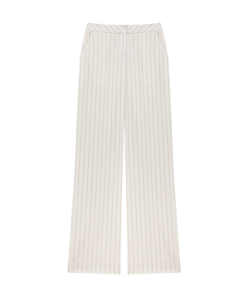 Ipekyol Striped High Waist Trousers Ecru