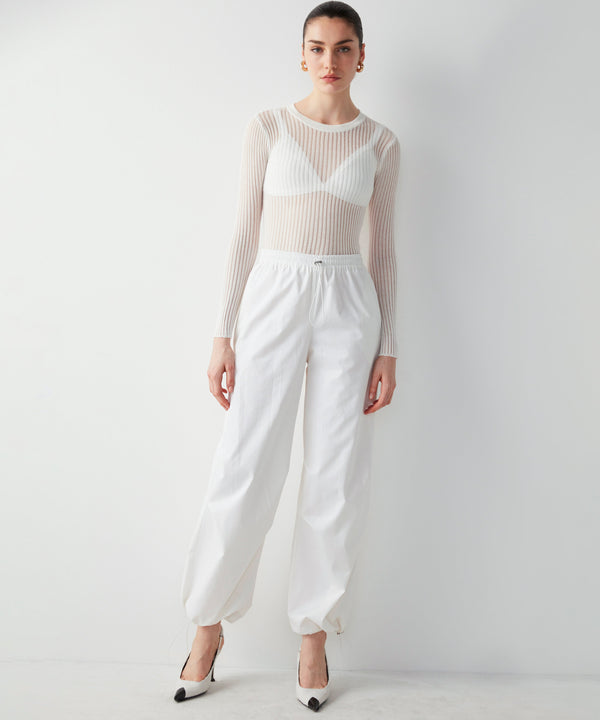 Ipekyol Mid Waist Cargo Trousers White