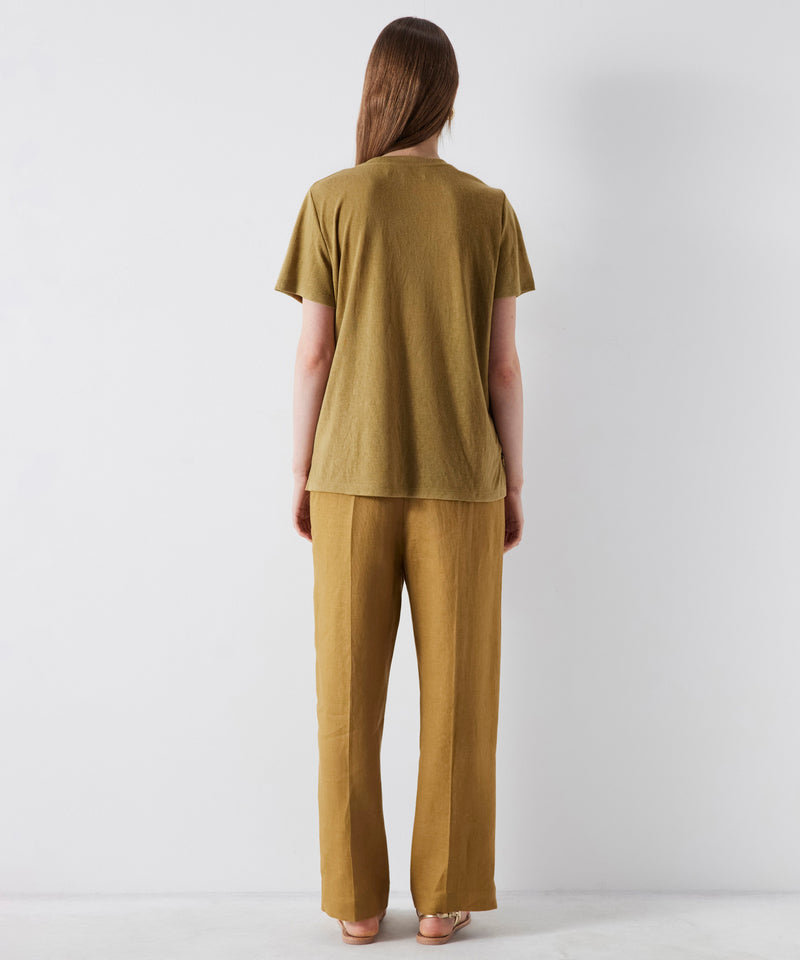 Ipekyol Elasticated High Waist Trousers Khaki