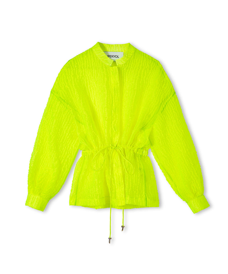 Ipekyol Textured Adjustable Waist Jacket Green