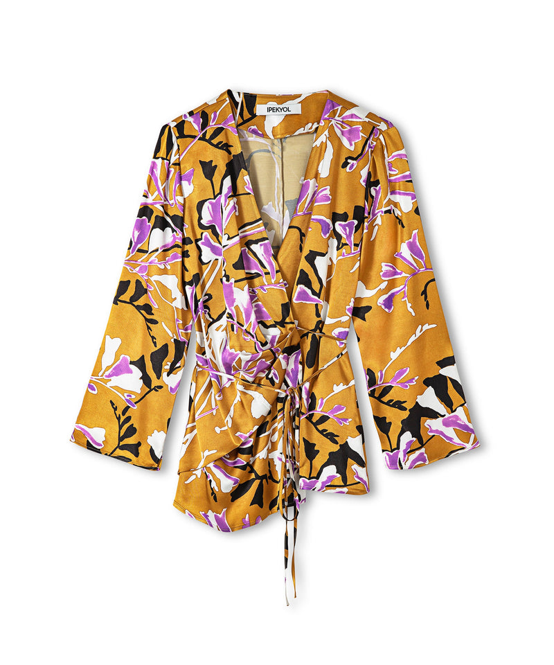 Ipekyol Patterned Double-Breasted Blouse Saffron