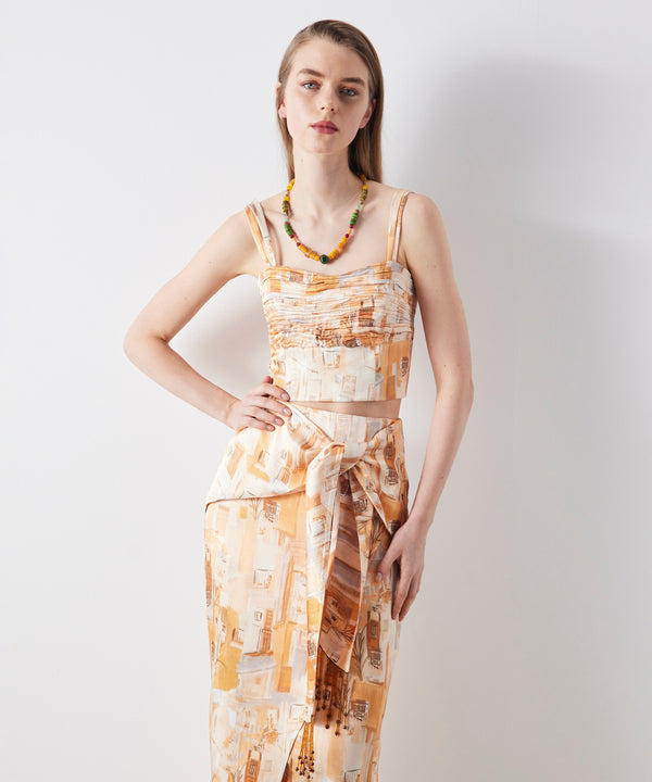 Ipekyol Abstract Pattern Bustier Apricot