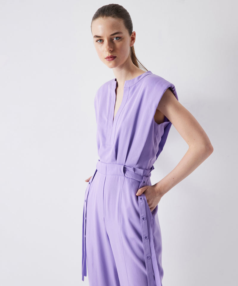 Ipekyol Judge Collar Belted Overalls Lavander