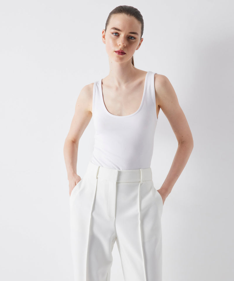 Ipekyol Basic Sleeveless Solid Top White