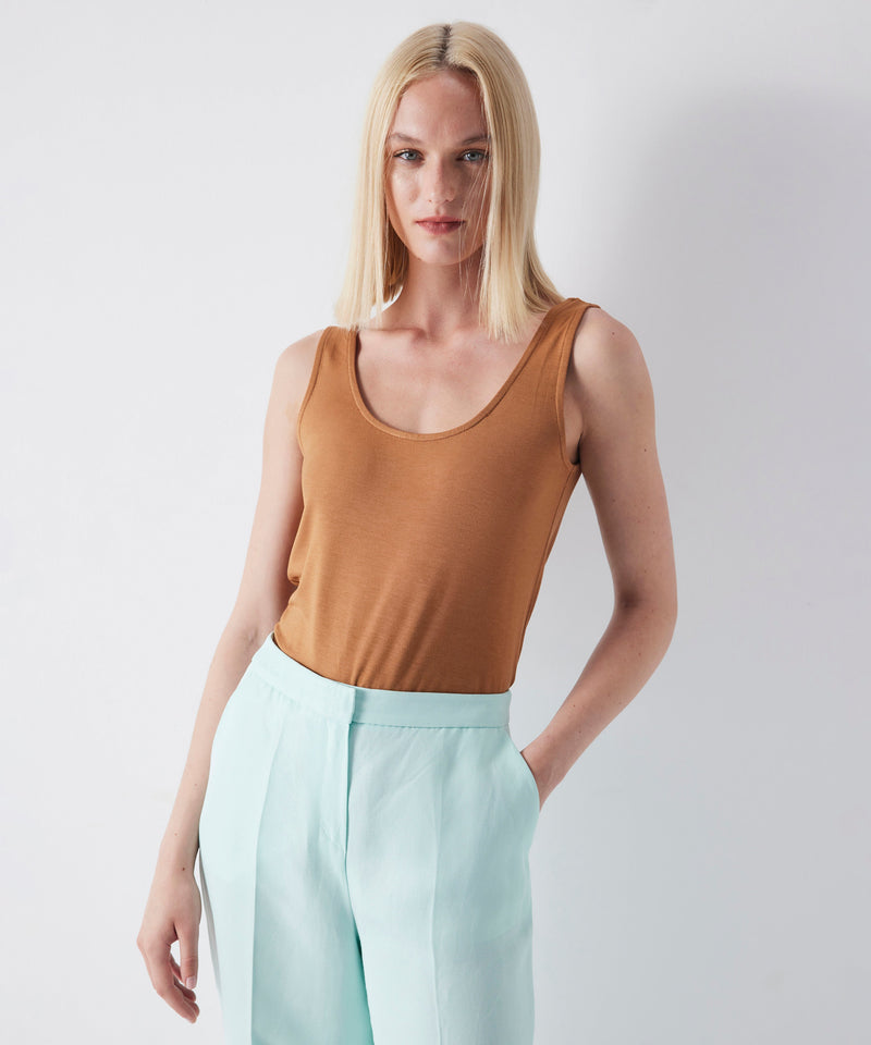 Ipekyol Basic Sleeveless Solid Top Natural