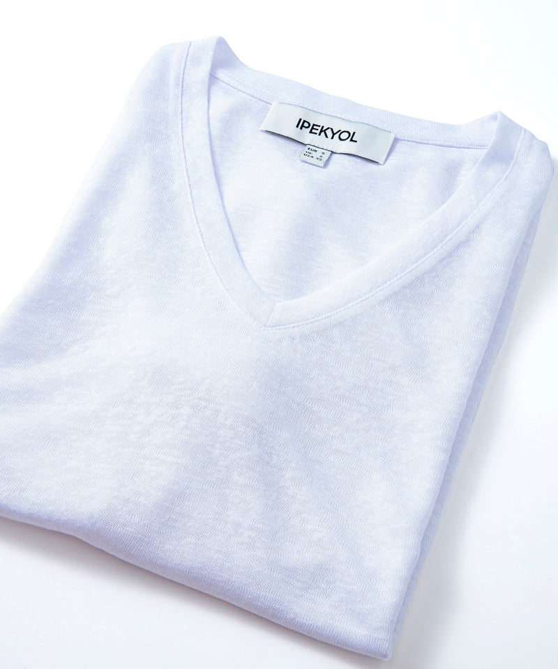 Ipekyol Basic V-Neck T-Shirt White