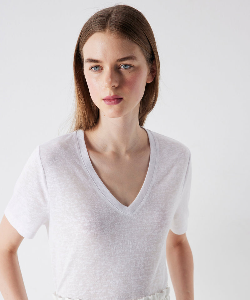 Ipekyol Basic V-Neck T-Shirt White