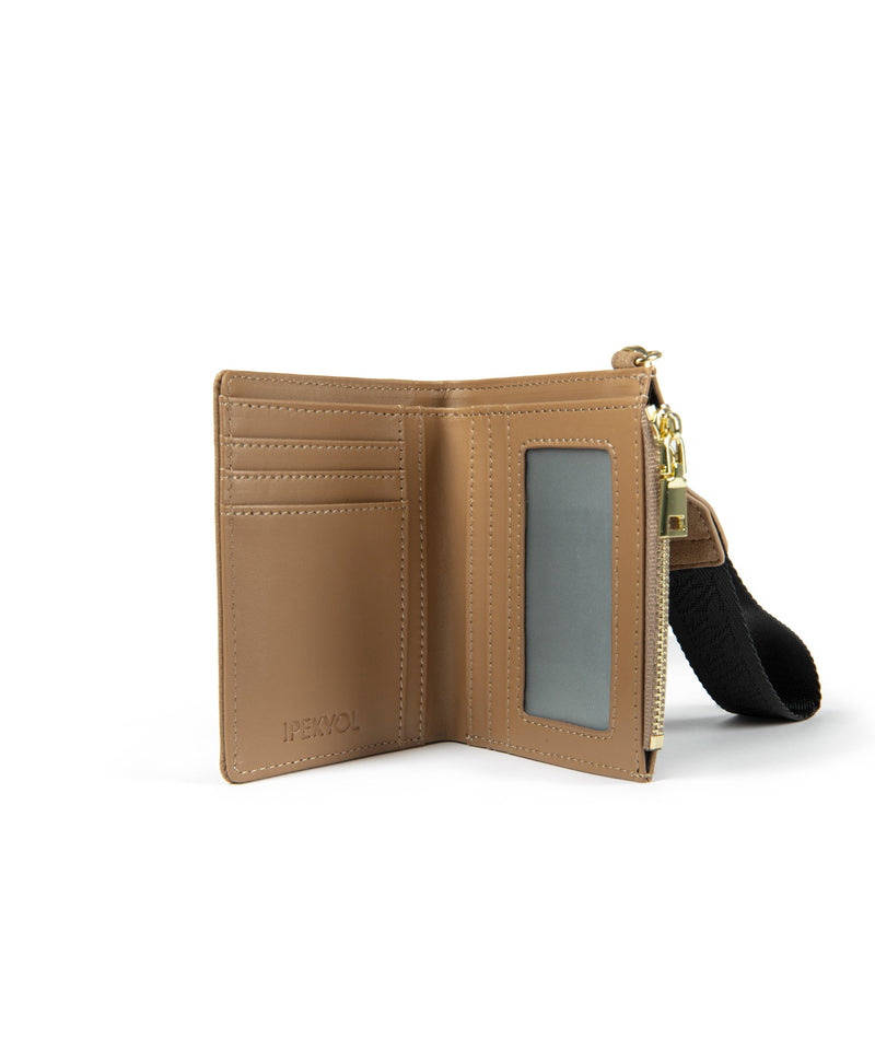 Ipekyol Wallet With Monogram Pattern  Beige