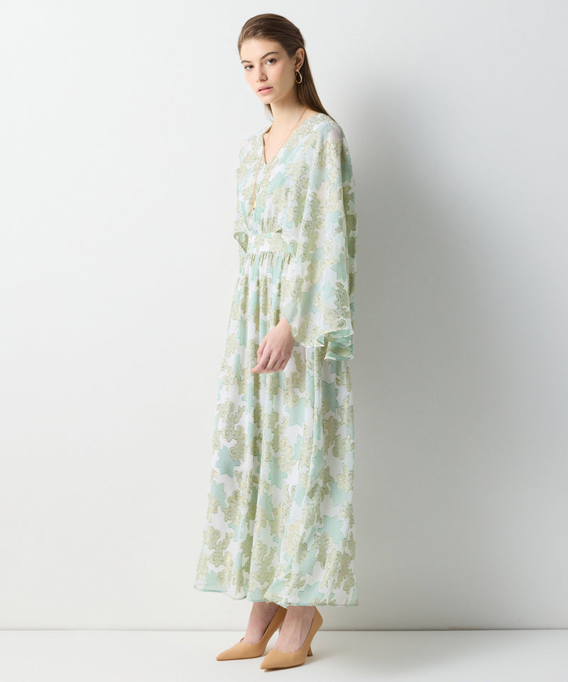 Ipekyol Floral Pattern Jacquard Dress Green