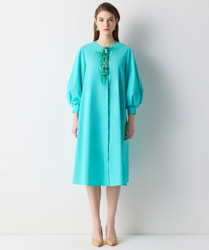 Ipekyol Embroidered Poplin Dress Green