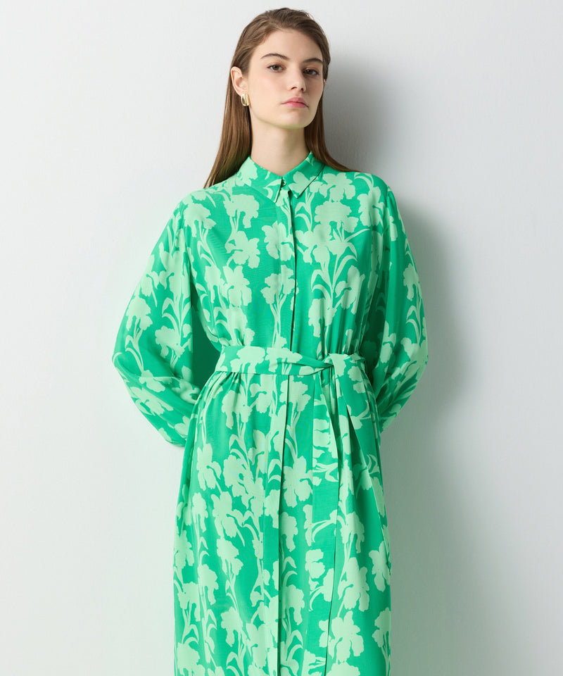 Ipekyol Patterned Shirt Dress Green