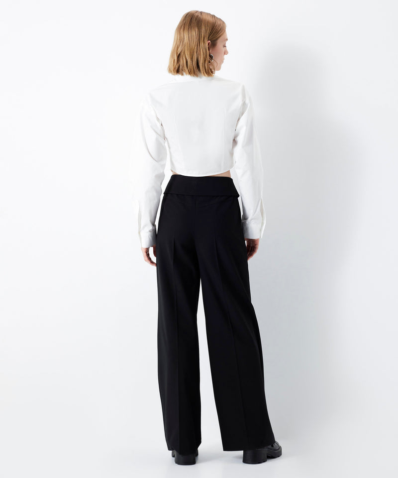 Ipekyol Double-Layered Waist Detailed Trousers Black