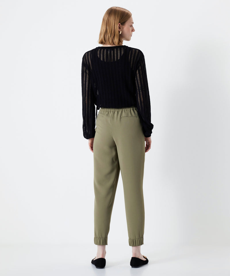 Ipekyol Trousers With Elastic Waist Khaki