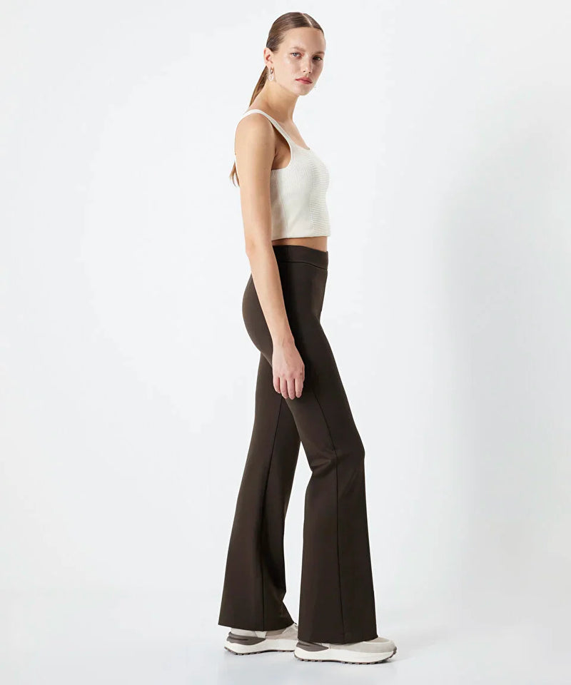 Ipekyol Flare Fit Trousers Dark Kaki