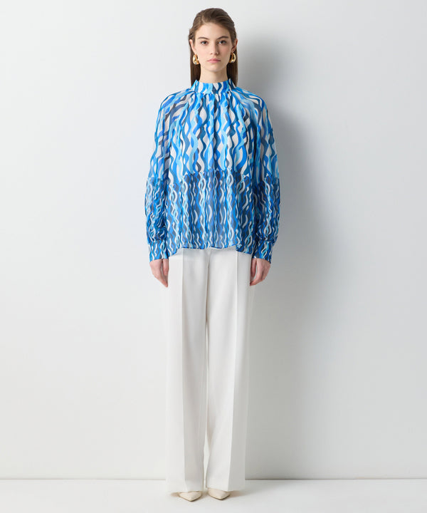 Ipekyol Patterned Blouse Blue