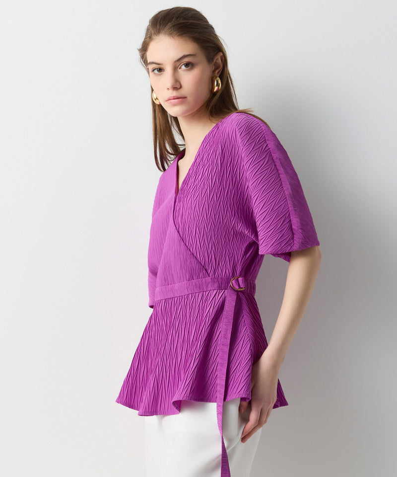 Ipekyol Textured Blouse Purple