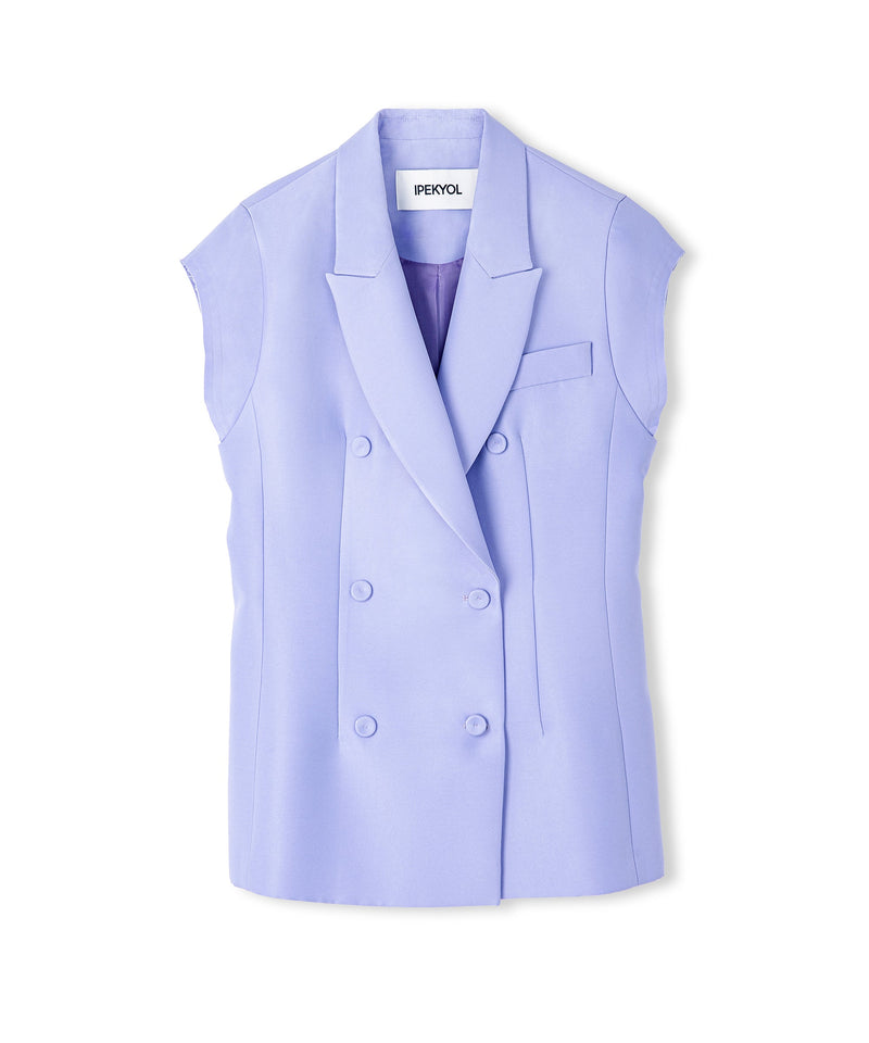 Ipekyol Oversize Double-Breasted Vest Lilac