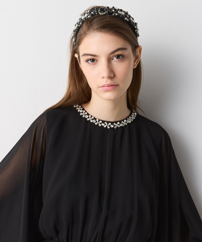 Ipekyol Jewel Neck Ruffle Jumpsuit Black