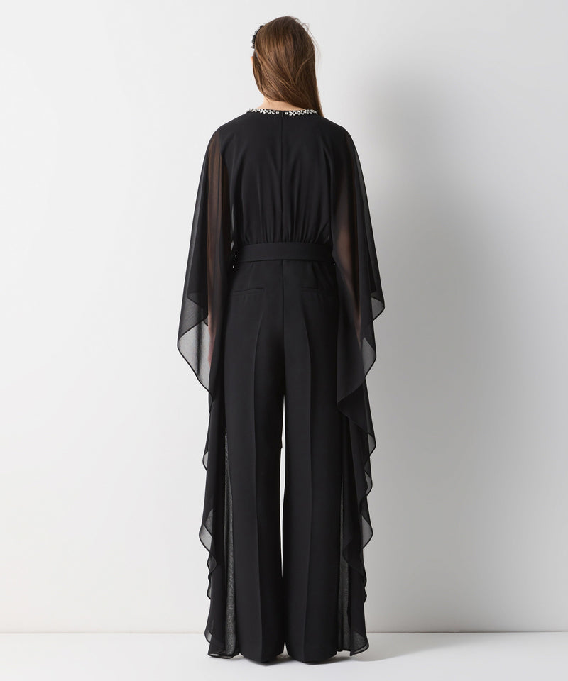 Ipekyol Jewel Neck Ruffle Jumpsuit Black