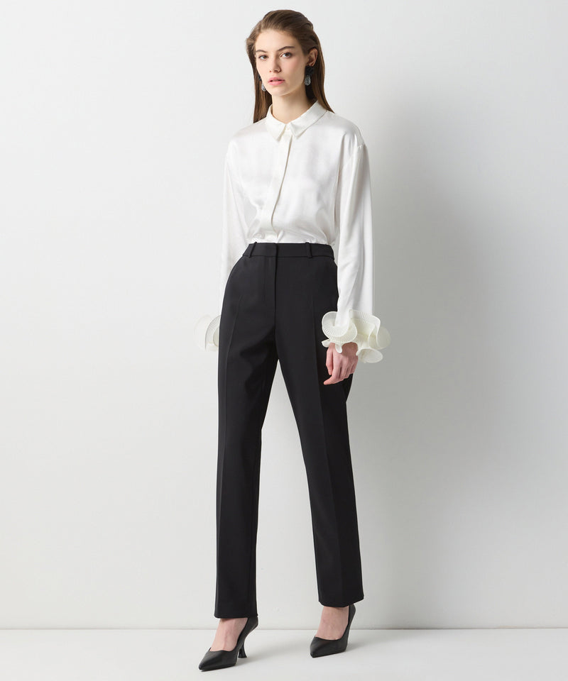 Ipekyol Ruffle Detail Solid Shirt Off White