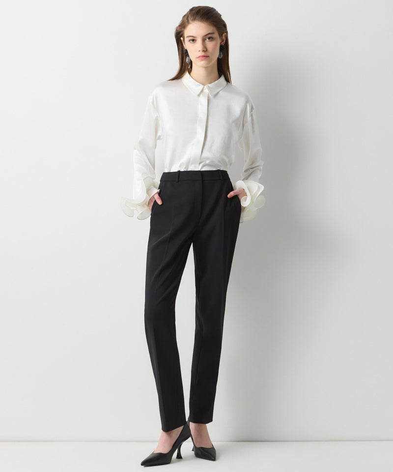 Ipekyol Ruffle Detail Solid Shirt Off White