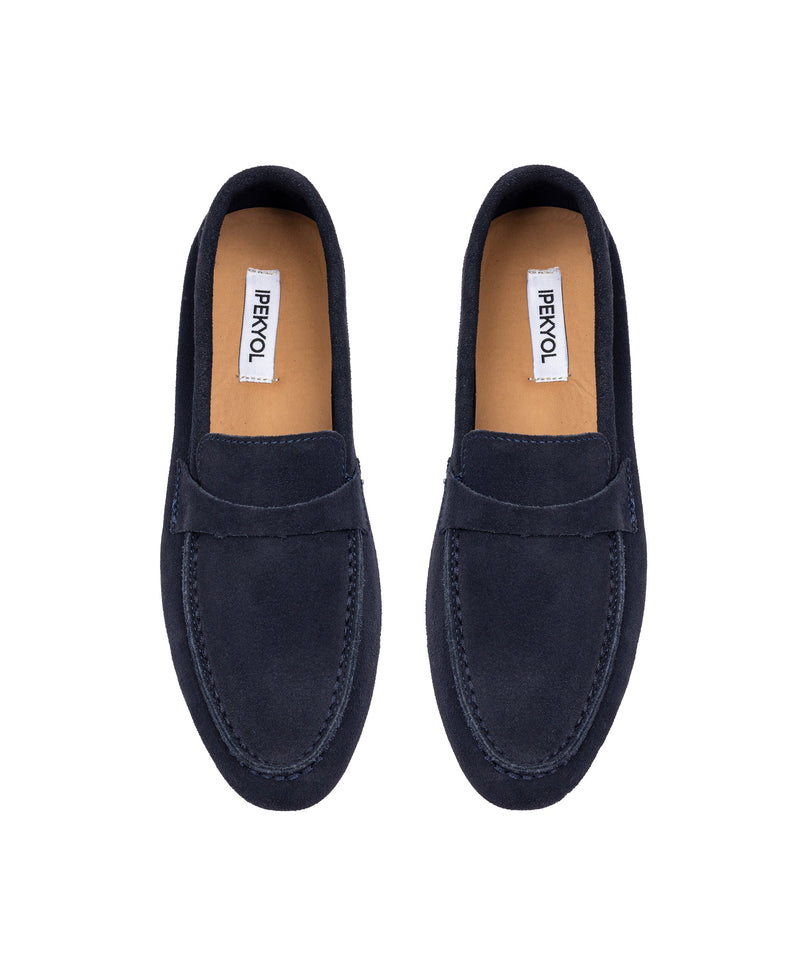 Ipekyol Suede Textured Loafer Dark Blue