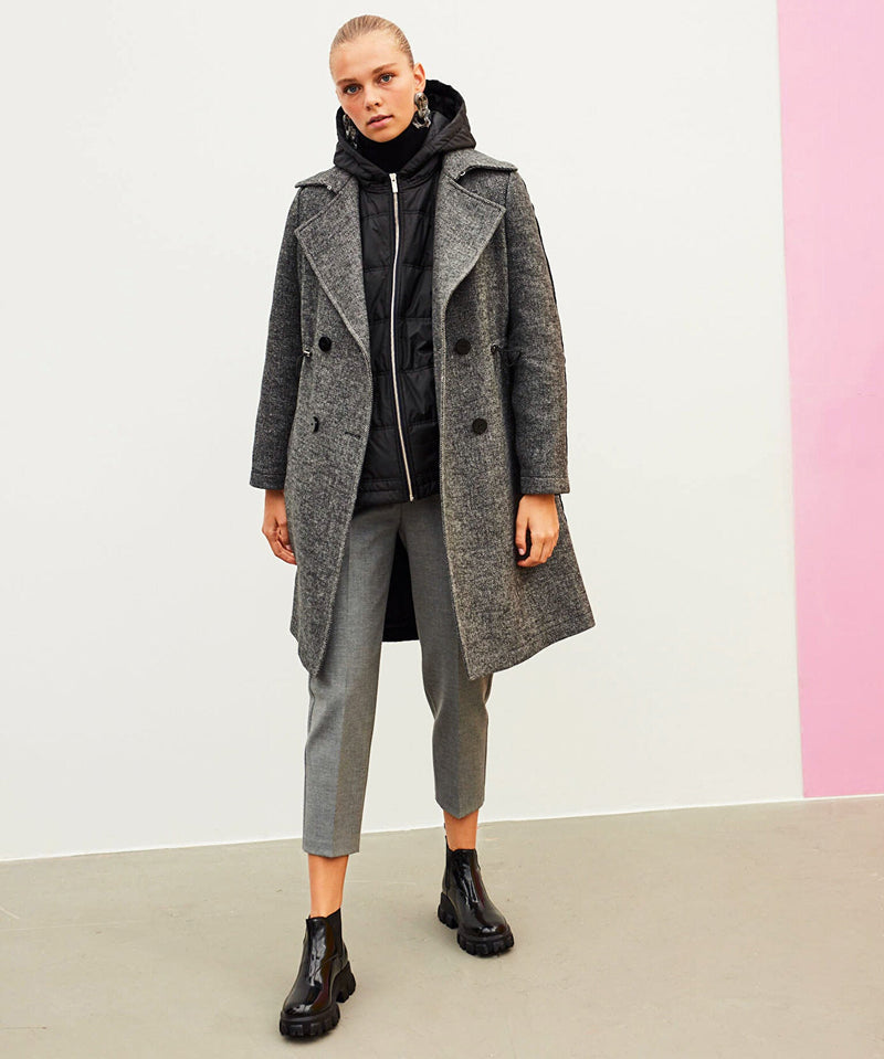 Ipekyol Double-Piece Heavy Coat Grey