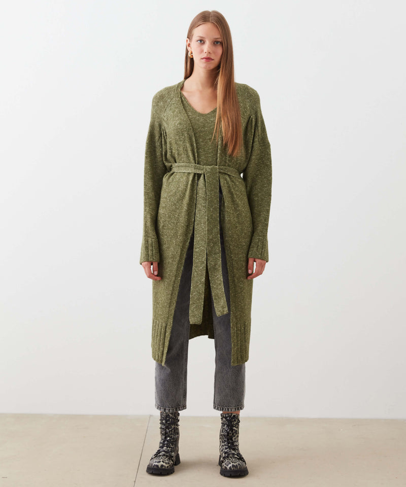 Ipekyol Long Sleeve Belted Knitwear Green