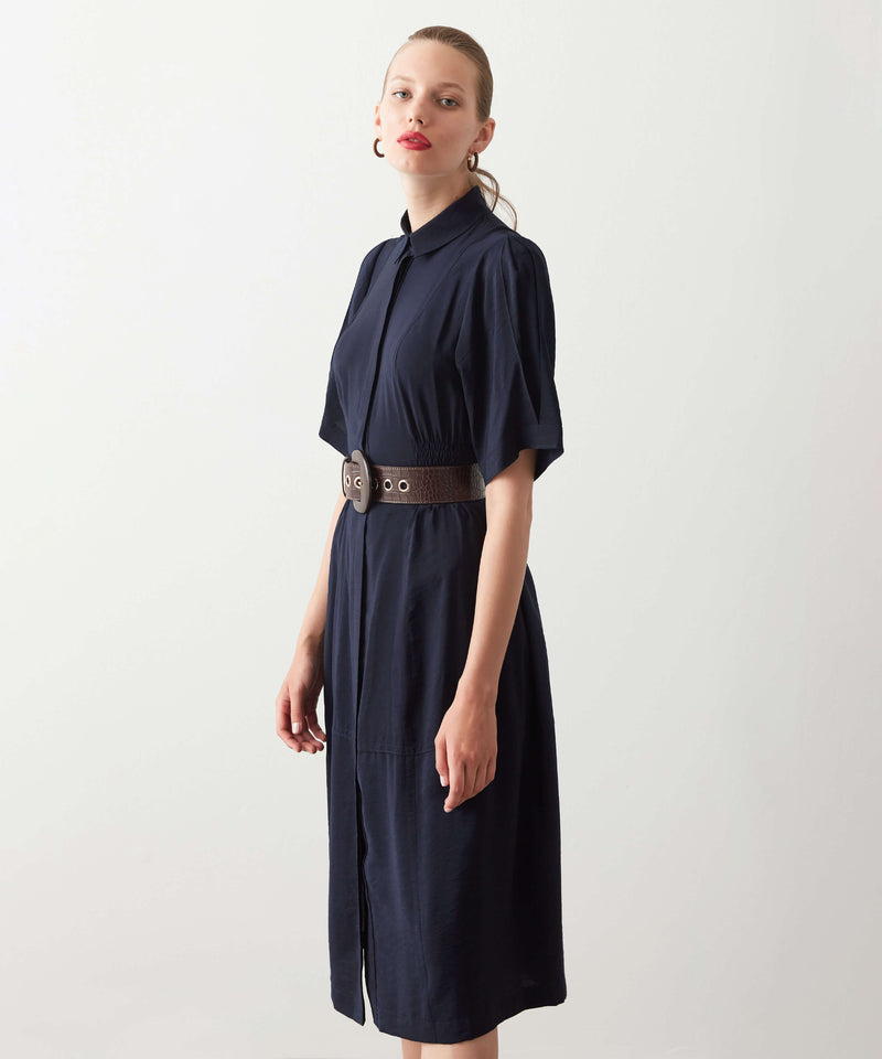 Ipekyol Elastic Waist Shirt Dress Navy