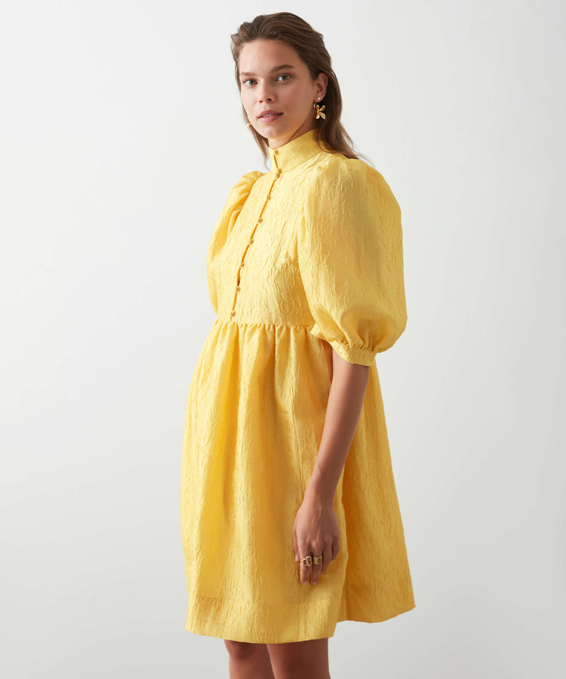 Ipekyol Balloon Sleeve Short Dress Yellow